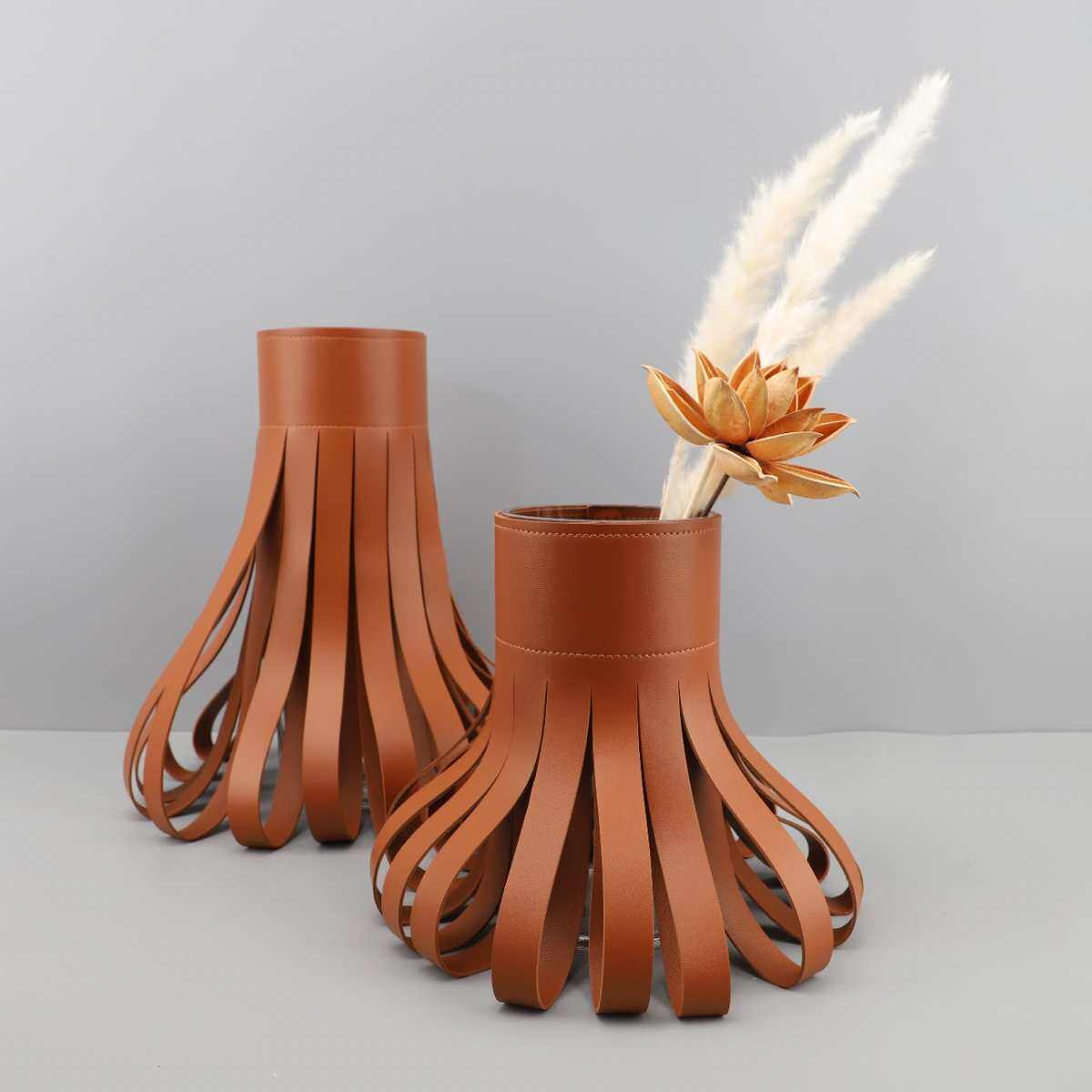 现代简约创意玻璃皮革花瓶样板间卧室客厅玄关书房办公室家居饰品,宠物/宠物食品及用品,生态瓶/创意缸/微景缸,淘宝优惠券,粉丝福利购,淘宝优惠卷