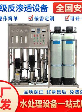 双级反渗透设备工业纯水设备0.5-15吨反渗透水处理设备工业净水器