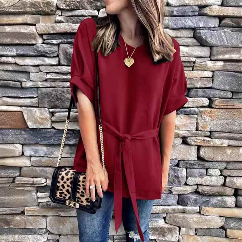 pieces pants sets for womens outfits solid neck sashes