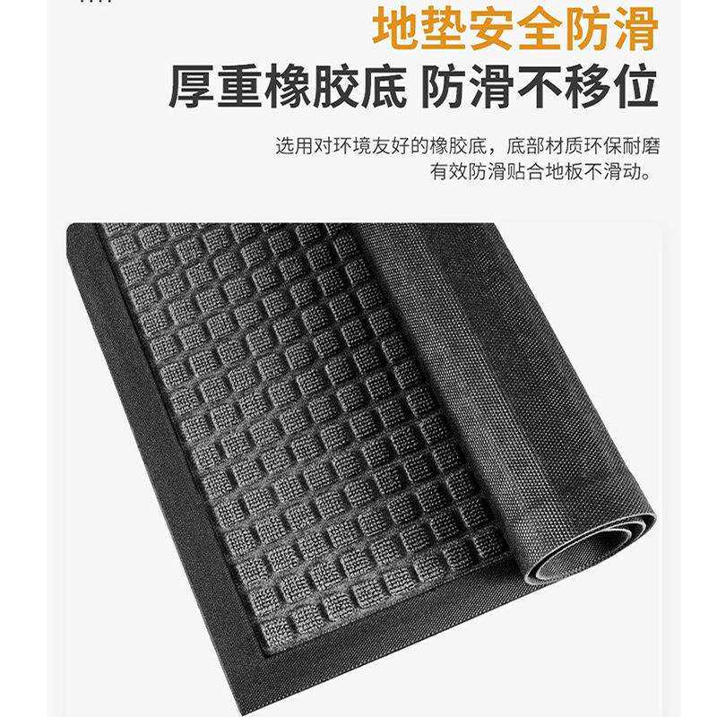 简约现代门橡胶地垫大门防口滑耐磨蹭土脚垫入户毯地灰色加厚室外