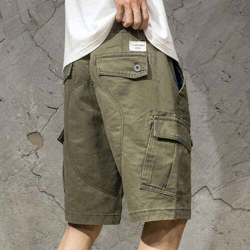 Baggy Summer Cargo Shorts For Men Short Pants Pocket Black
