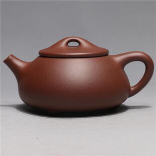 龙砂陶宜兴紫砂茶壶紫泥石瓢壶280紫毫升砂壶围炉煮茶茶壶