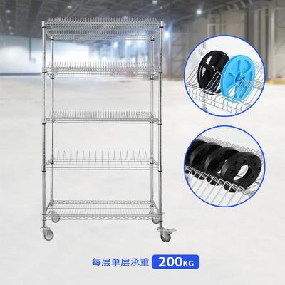 不锈钢SMT物料车贴片料架 防静电手推车 料盘车镂空货架厂家