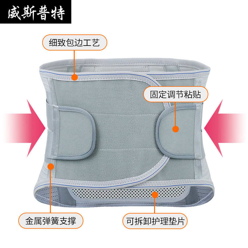 新款护腰带 四季可拆卸钢板支撑护腰带 运动健身加宽透气腰椎护腰