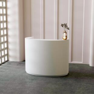 店铺收银柜台小型咨询台展厅服务接待台简约烤漆服装店前台迎宾吧