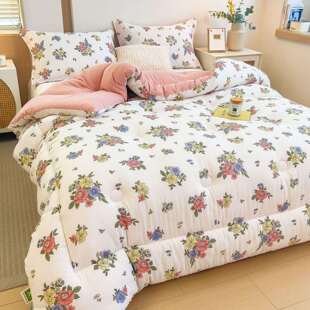 062被双层纱印新款 亲肤舒适双层纱秋冬被子被芯加厚保暖舒适2被子