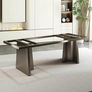 奢石桌腿支架大理石餐桌脚岩板茶台底座轻奢不锈钢桌脚高端桌子腿