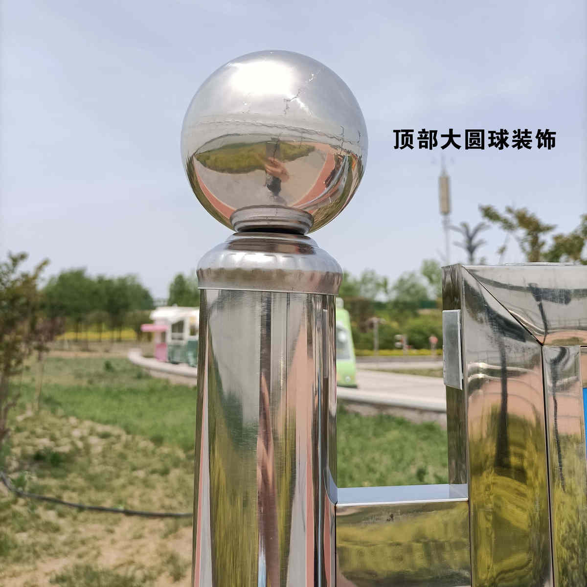 户外不锈钢宣传栏公示栏KT板广告牌展示架学校工地展板法兰款