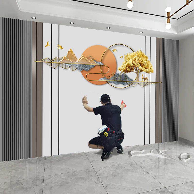 新款简约电视背景墙壁画 画10d立体高档墙布18d沙发墙影视墙壁纸