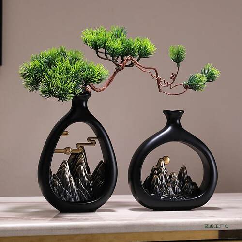 新中式瓶摆件F99MT996客厅插感博古架家厅居客花电视柜玄关装饰品