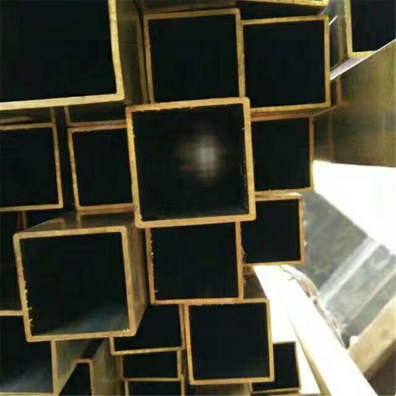H65无铅黄铜管光亮黄铜管 毛细方管/扁管19mm*19*1mm-35mm*35*2mm