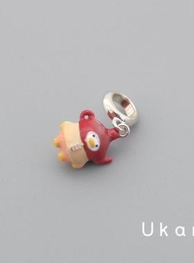高档卡s通日葵皮卡鸭子925银串珠皮蛋手链手镯挂件可爱be丘a向d珠