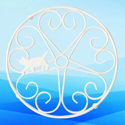 Cat Design Heat Resistant Iron Wrought Pot Insulation