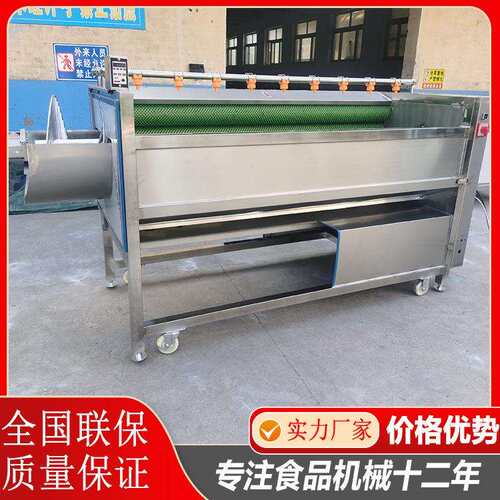 贝壳类毛辊清洗机 牡蛎海鲜清洗设备 红薯毛刷去皮清洗机