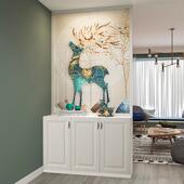 客厅屏风隔断柜入户正对门玄关柜进门玻璃间厅鞋 柜双面现代新款