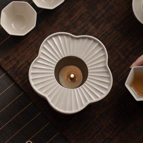 草烛木灰蜡温茶炉陶瓷底座茶保温煮茶中式器家用花茶20250218果暖