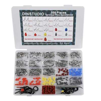 500Pcs Connector Pins Kit Terminal Pin Automotive Car Electr