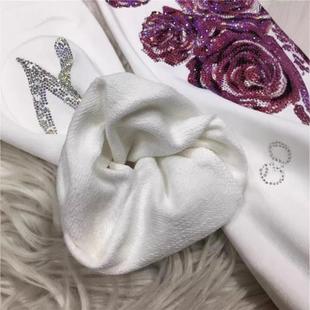 重工烫钻卫女轻奢花朵高腰显瘦束脚运动 300斤胖m新款 特大码