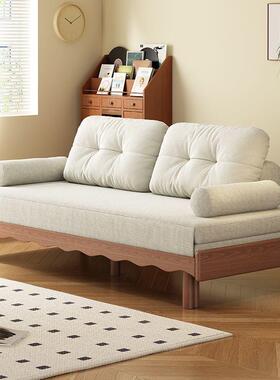 白GOZ蜡木发新床款推拉客厅书房抽拉午沙睡床简约卧室全实木床沙