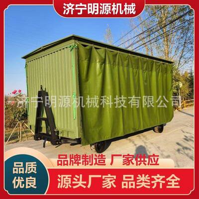 明源载重12吨防水防晒牵引式雨棚拖车结构坚固