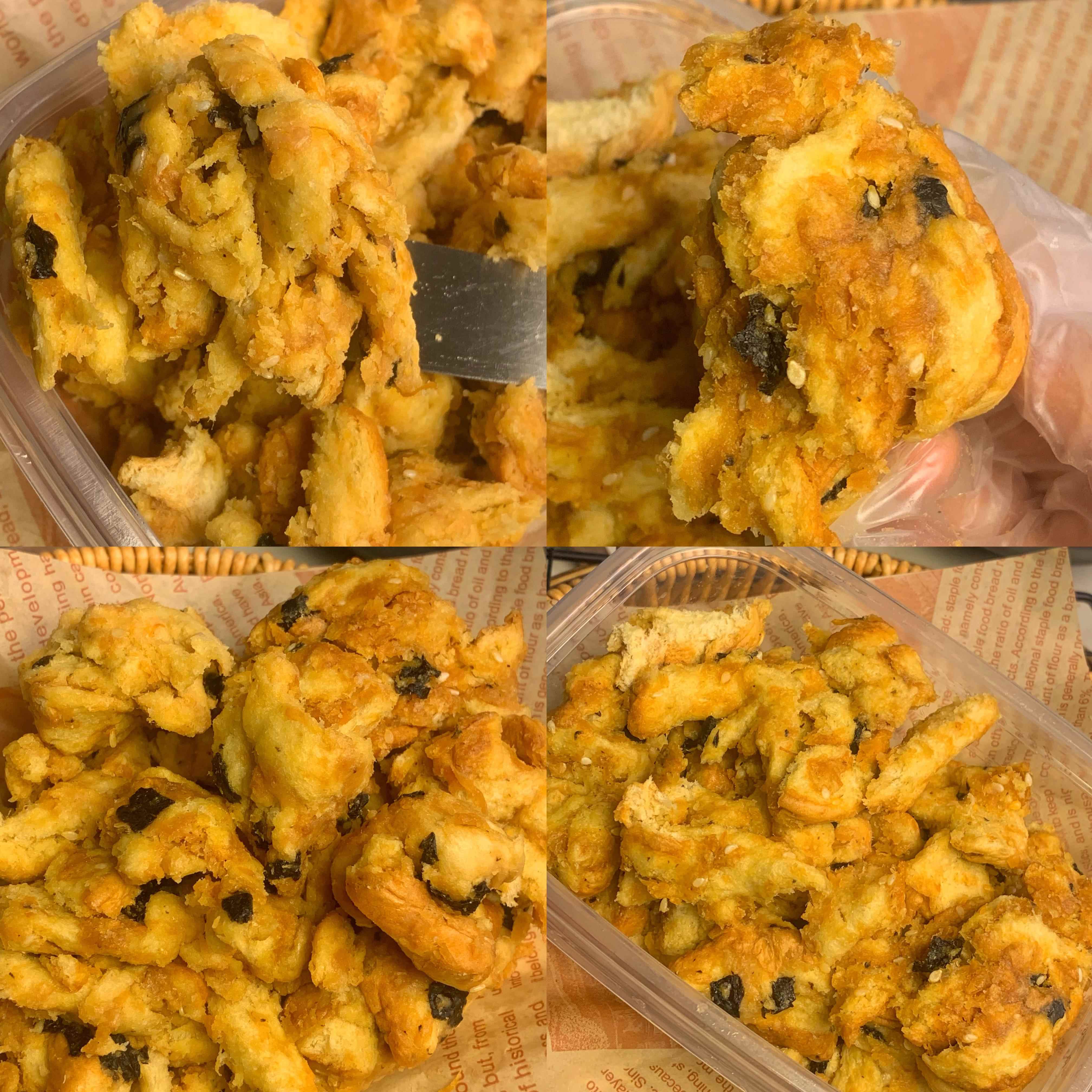 新疆包邮无面粉轻态海苔肉松麻花 蛋白吐司麻花面包健身代餐零食