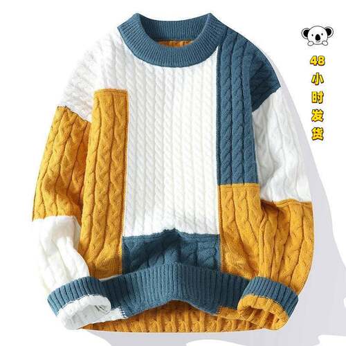 T 34829 Plus size men's turtleneck sweater 大码士半领毛