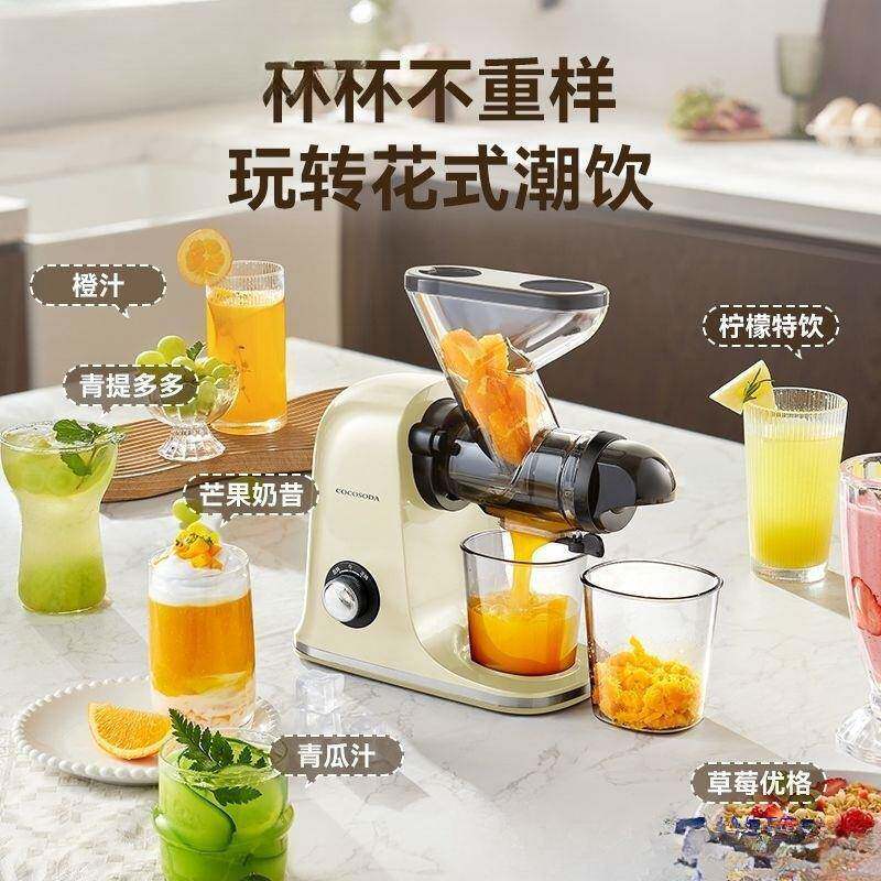 低速原汁机榨汁机汁渣分离家用果蔬西芹小型自动慢磨机灰