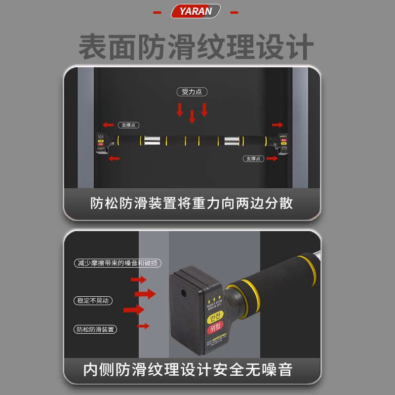 厂家直销单杠家用室内引体向上器免打孔自动防滑墙体门上单杠