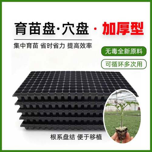 育苗盘穴盘托 托盘玉米秧苗盘西瓜辣椒盘蔬菜盒秧苗盆加厚箱塑料
