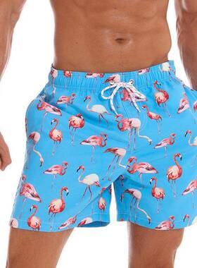 Men’s Swim Trunks with Compression Stretch Beach Shorts wit