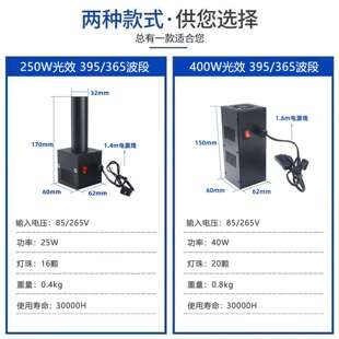 ld线uv固化灯紫外uev固无影胶365YF3030 Fnm395nm手持uv灯快化速