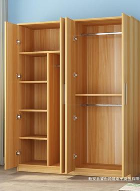 衣柜实木质简家用卧室出组易租房51903简板约式装收纳柜子储物柜