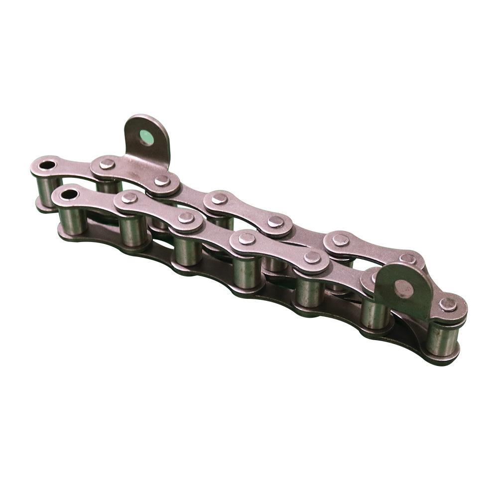 非标工业农板机链条S38农机S38双孔附件弯链滚子链传动链链定制