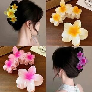 Multicolour Gradient Flower Hair Accessories Set Beach Style