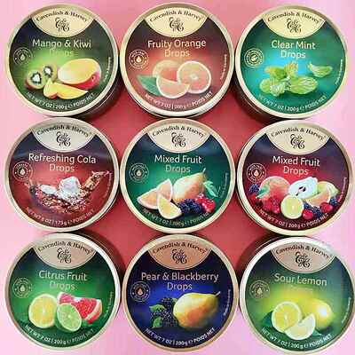 德国进口嘉云0脂水果味硬质糖果零食CavendishHarvey Fruit Drops