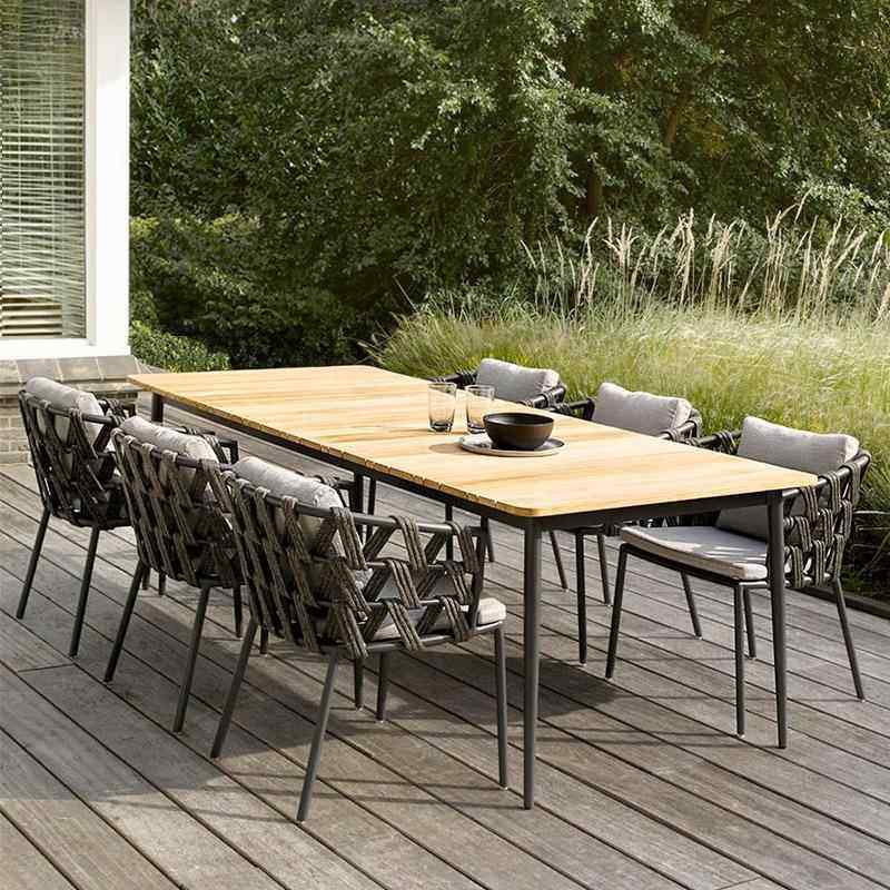 简约户外桌椅庭院休闲藤编椅网红休闲奶茶店阳台藤椅绳编椅厂家