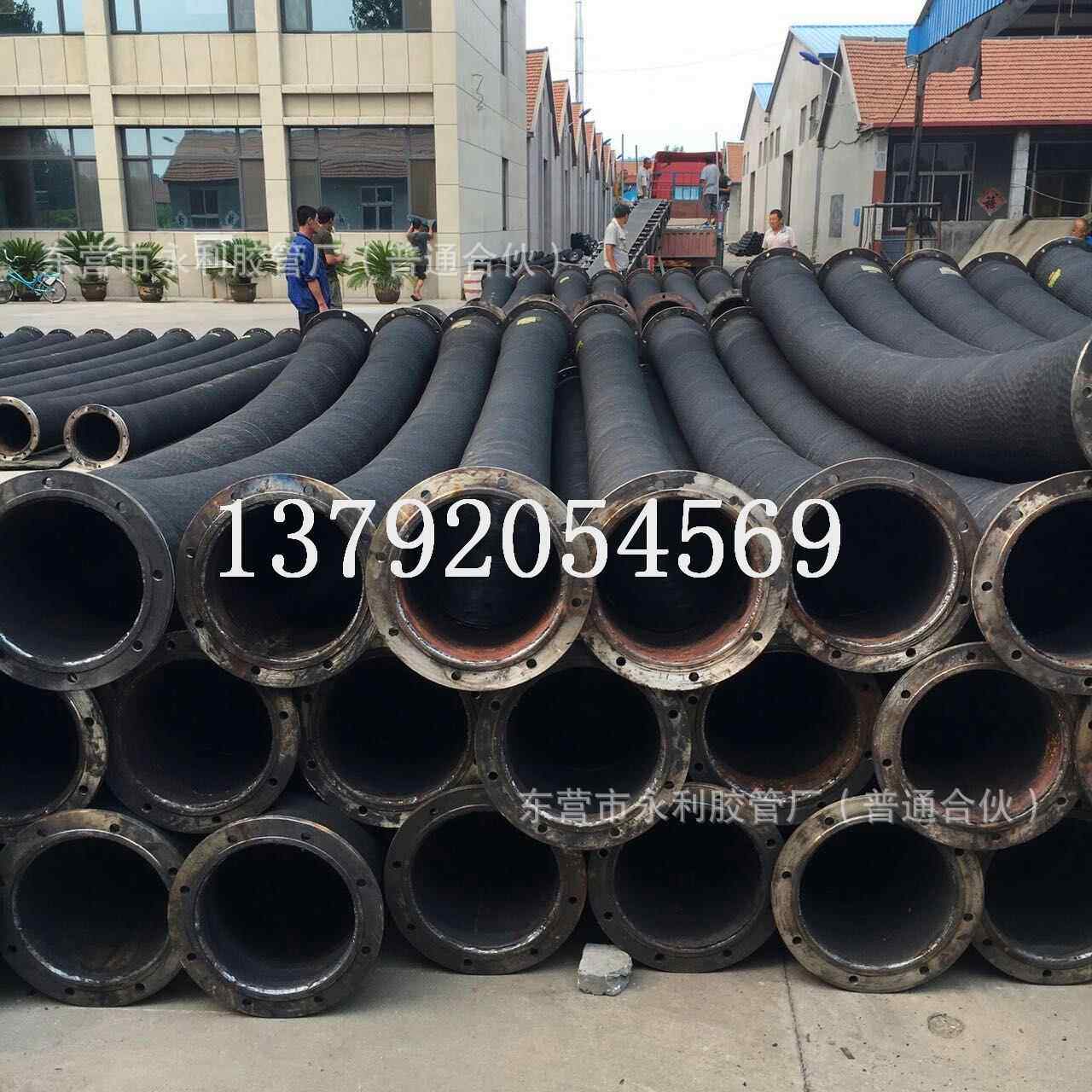 山东精品耐磨排沙大口径法兰式胶管加厚耐磨高压输水橡胶管