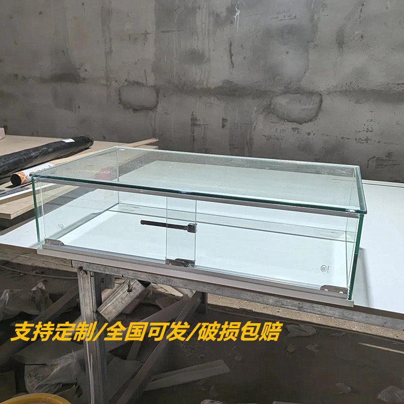 定制手办玻璃罩手机眼睛桌面玻璃展示柜珠宝首饰带锁台面玻璃展柜