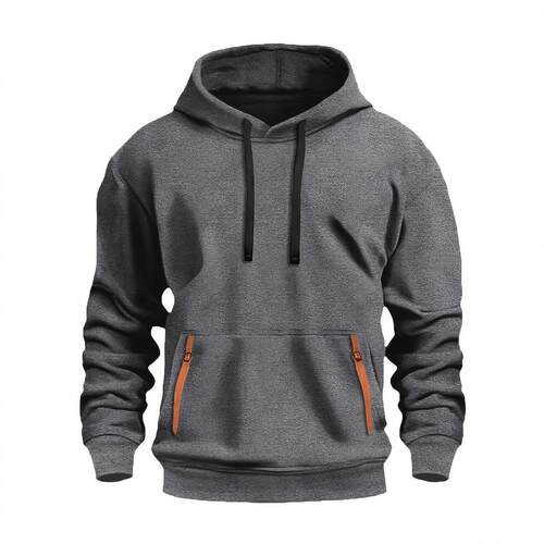 Men Fitted Plain Fleece Hoodie Zip up Cardigan Warm Winter