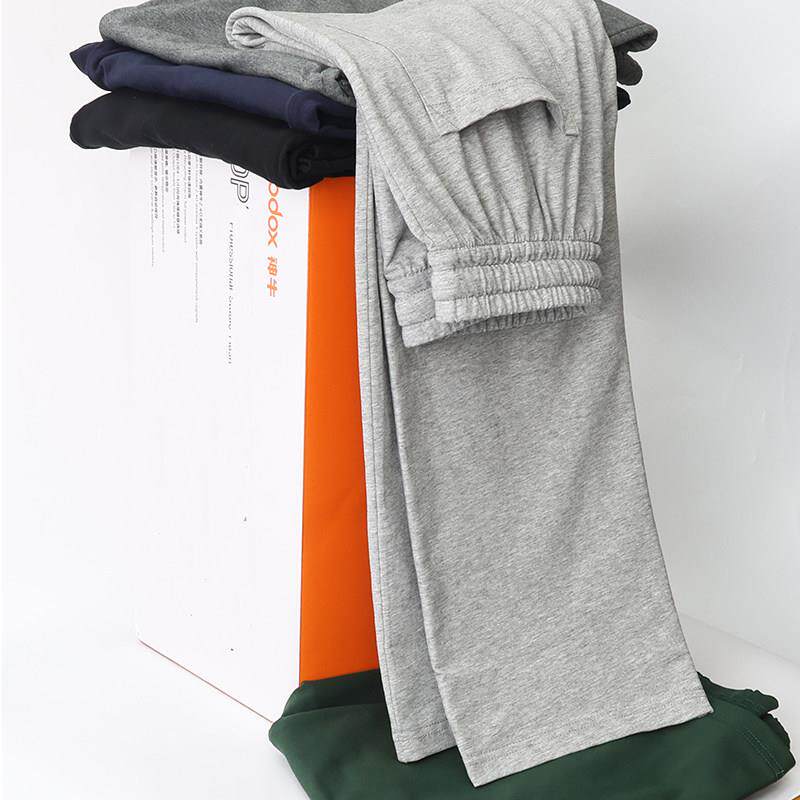 夏季纯棉薄款男裤灰色卫裤直筒裤子春秋季宽松百搭休闲长裤运动裤