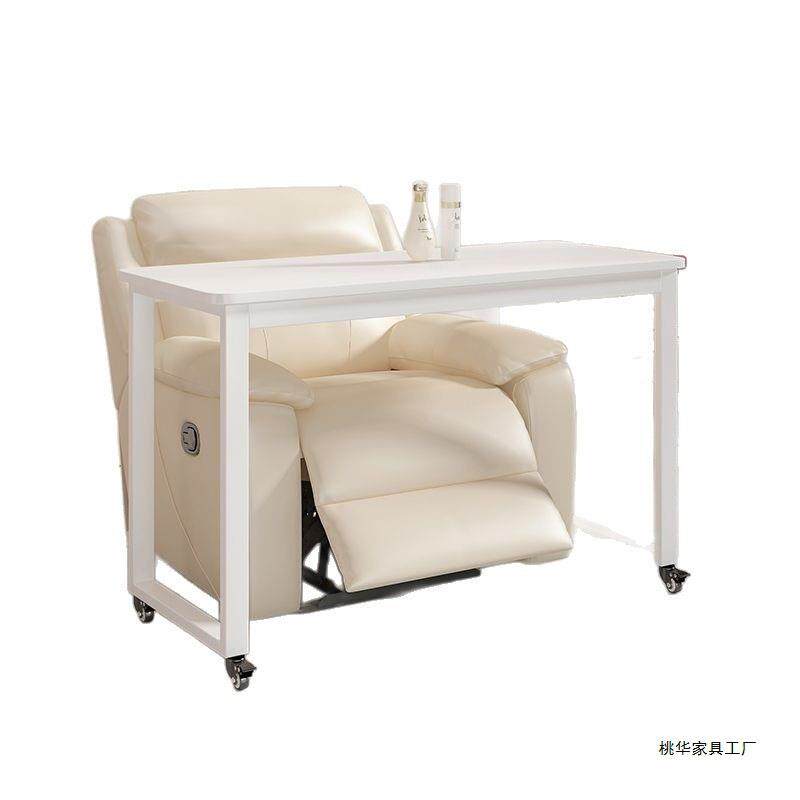 黑色移动美甲桌2025新款网红影院式单人跨沙发美甲台可折叠升降