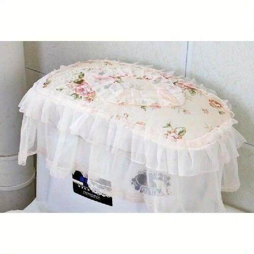 3 PCS/Set High Grade Lace Fabric Bathroom Toilet Seat Cover