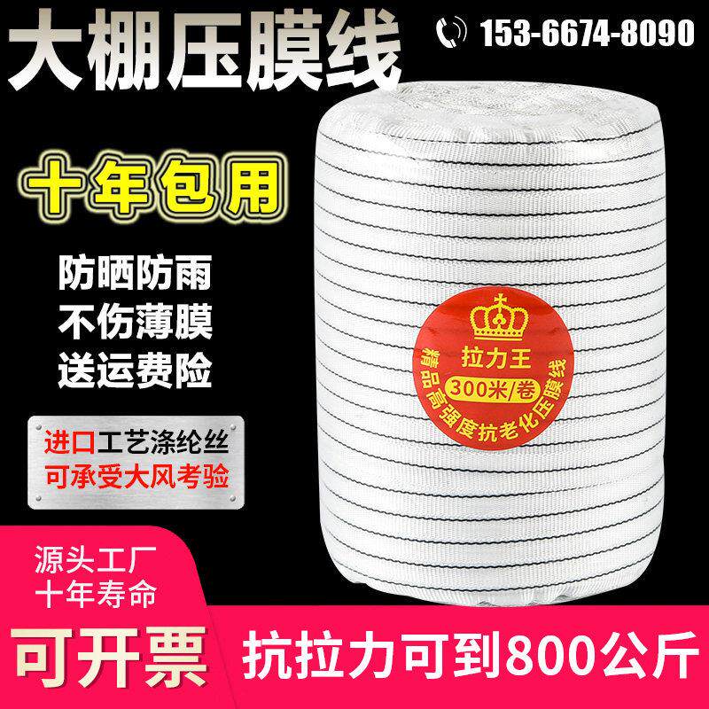 大棚专用压膜线防晒高强度拉力尼龙线压膜绳抗老化温室加厚压膜带