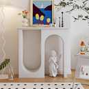 法式 玄关台走廊入户玄关柜靠墙壁炉隔断置物架 玄关桌极简法式