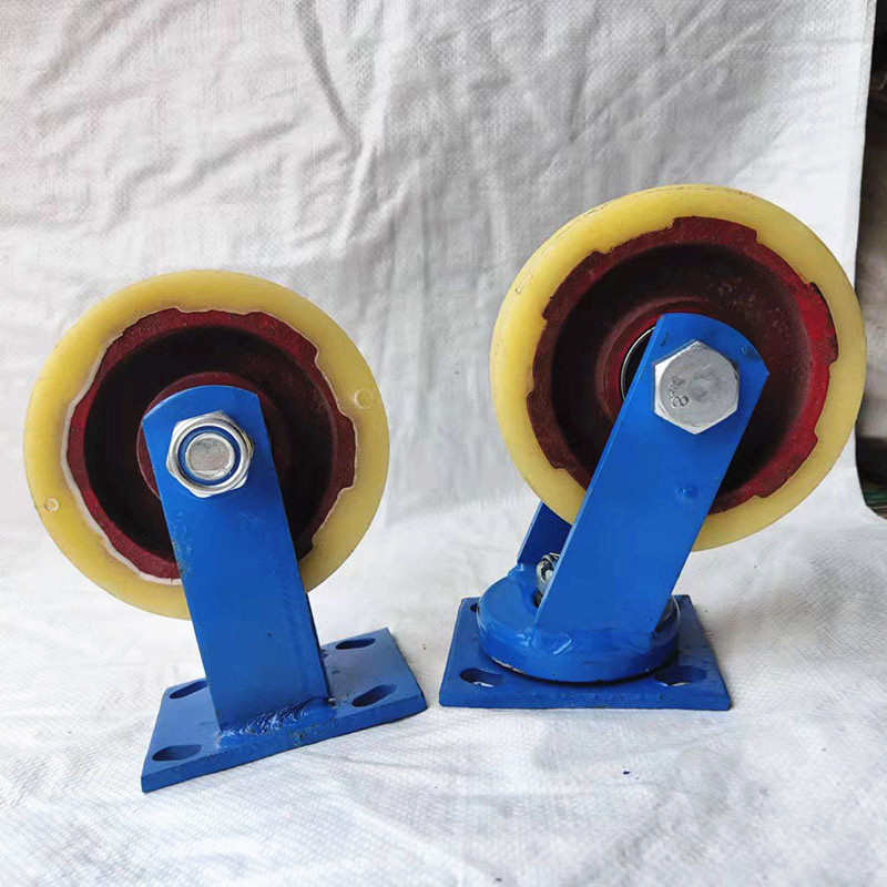 4寸尼龙脚轮5寸6寸万向轮10寸12寸铁芯尼龙轮推车轮子定向轮