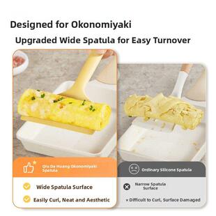 崔大黄硅胶抹刀家用烹饪不粘锅煎饼勺玉烧平抹刀耐高温抹刀