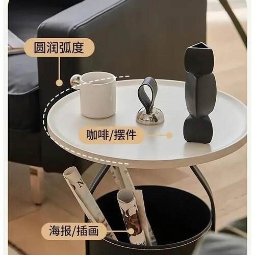 几代现轻奢可手提边几马鞍皮小茶家cy用客发厅沙角茶几小户型床头