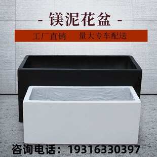 广西长方形水泥花盆室内客厅楼顶花坛黑色特大号庭院花箱花槽户外