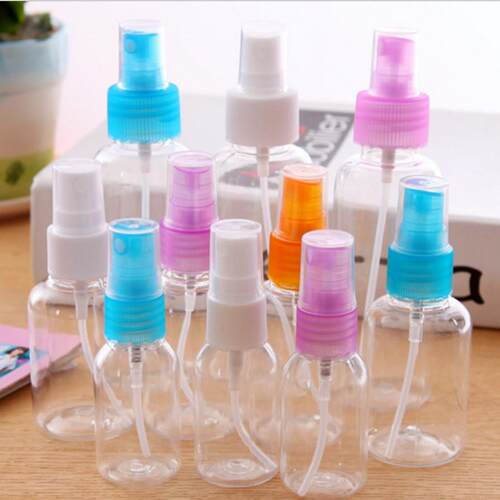 Travel Spray Bottles, Fine Mist Transparent Plastic Spray Bo