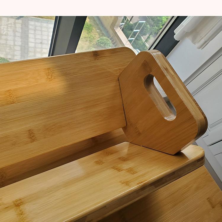 简收架宿舍儿童书柜桌面楠竹书架书桌置易物架纳RRM简约小型本桌